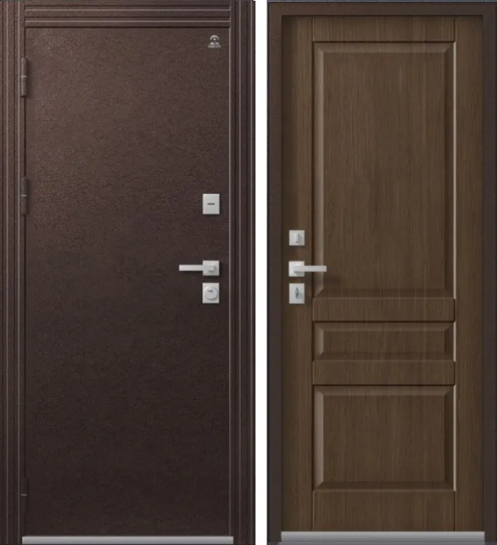 Фото Дверь Термо-2 Шоколадный Муар - Дуб Янтарный DIS007373